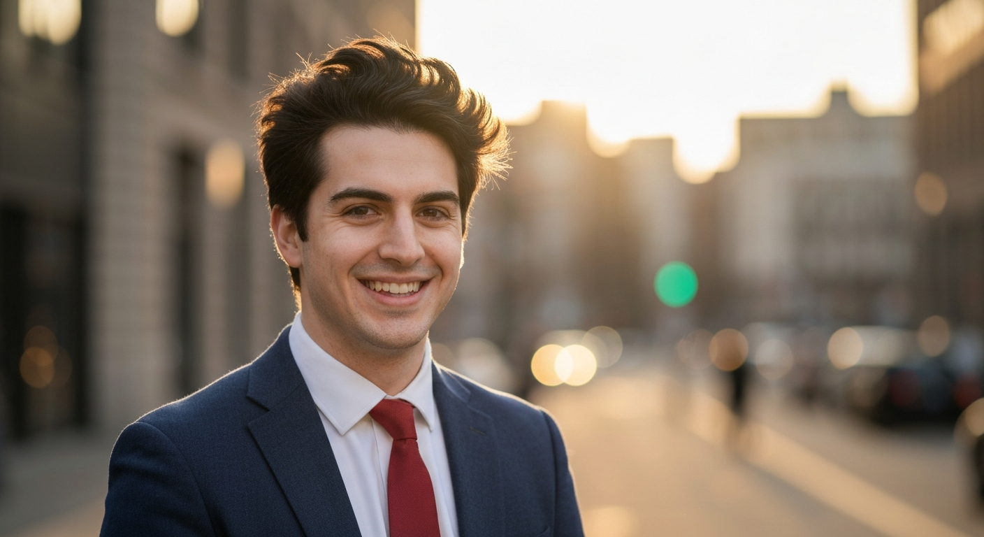 Ilir Ivezaj outdoor portrait Michigan